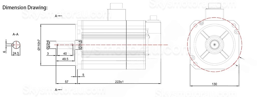 2.0KW AC Servo Motor Kit 130JASM520220K-17B-SC+JASD20002-20B 220V 9.55N.m 10.2A 2000RPM with JASD20002-20B Servo Driver